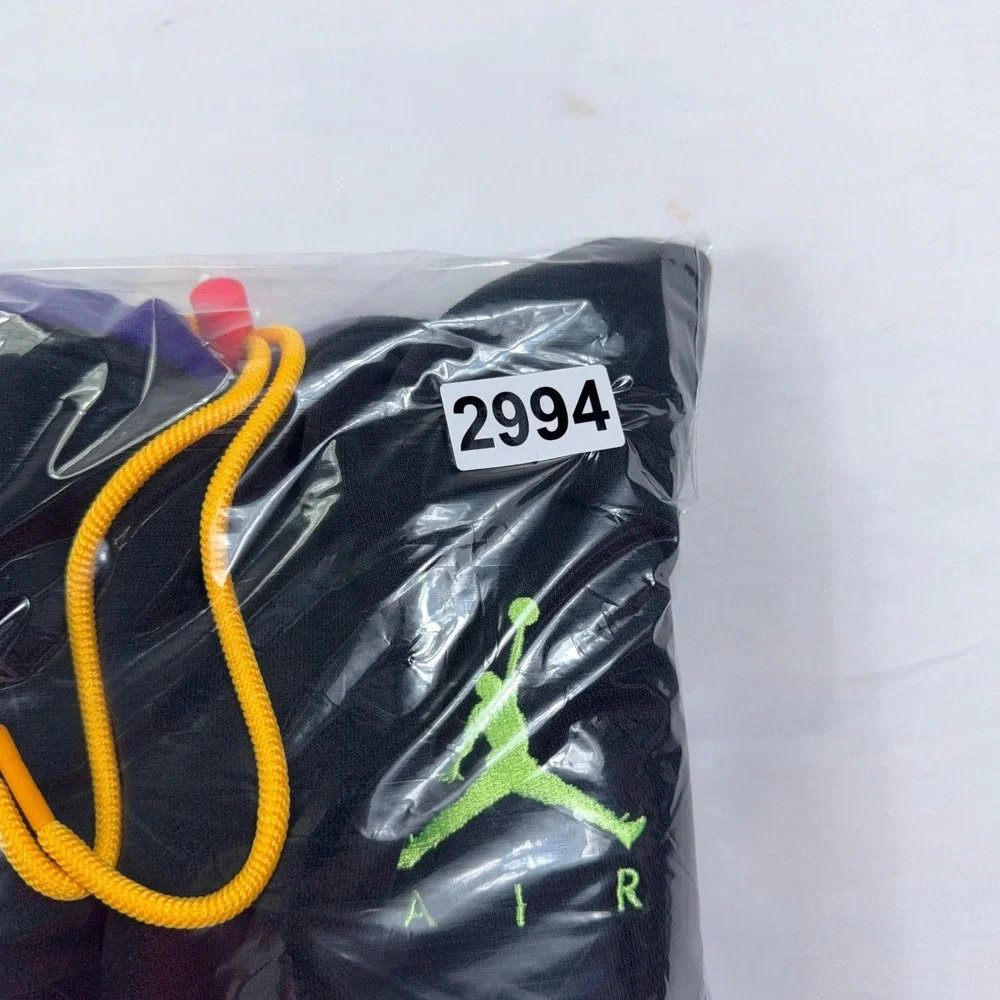Jordan Hoodie Jumpman Air‎ Colorblock Fleece Size Small Purple Black Neon
